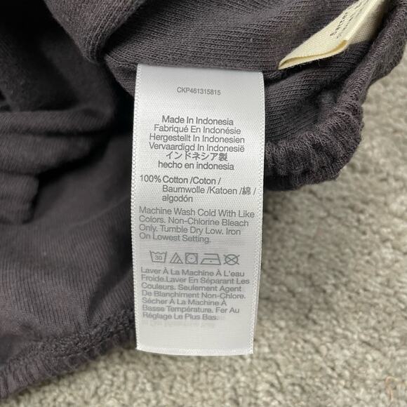 Madewell Organic Cotton Crop Tank Size XL Dark Grey Basics Stretchy Bubble Hem - Picture 5 of 7